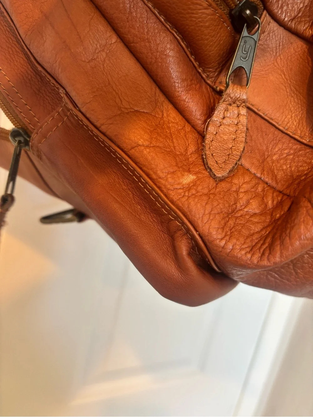 Leather Backpack - Tan Travel & Work Backpack